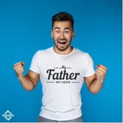 Marškinėliai tėčiui "My Father My Hero"
